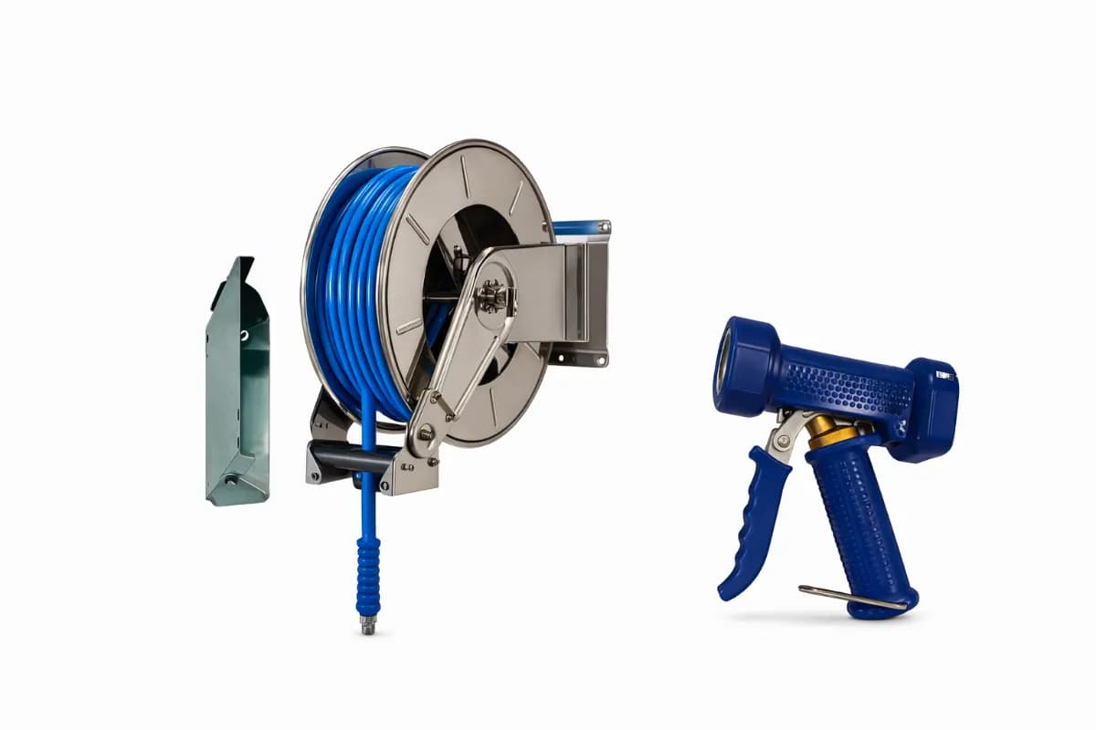 Enrouleur inox 20 mètres automatique 